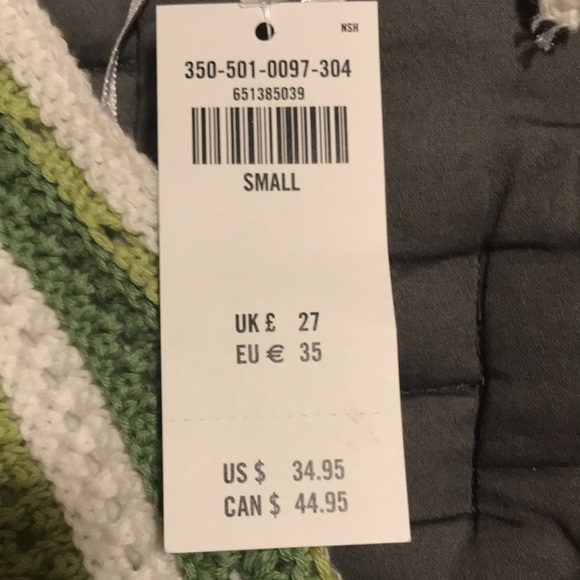 Hollister green and white knitted halter top. Size small - Picture 2 of 3